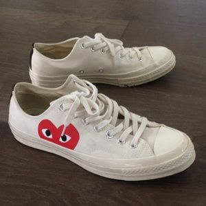 Converse X comme des garçons low top white sneaker